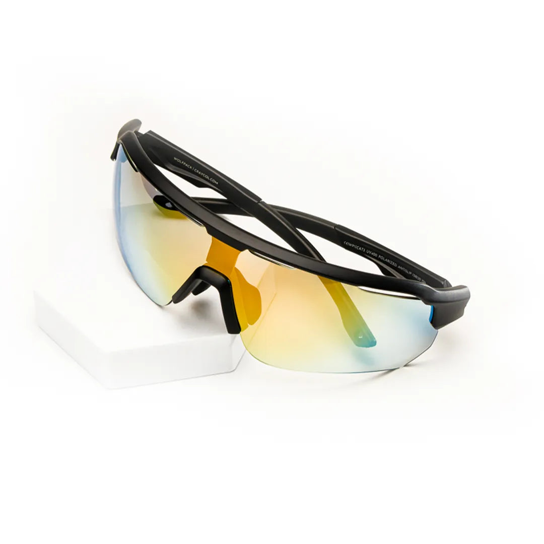 Craycol Bappi Wore These First sport sunglasses, UV400 polarized lens close-up